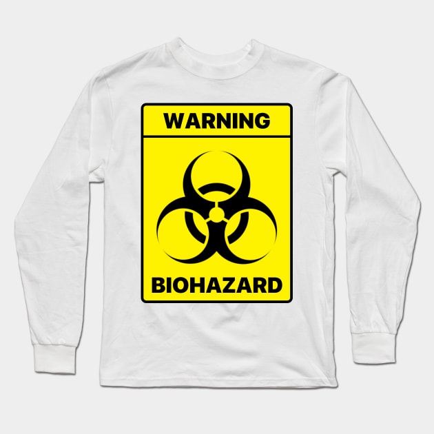 BIOHAZARD Warning Accurate Symbol Long Sleeve T-Shirt by labstud